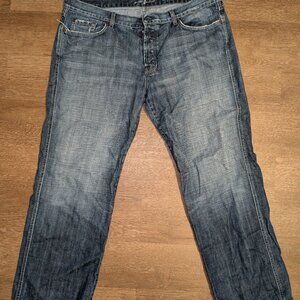 7 for all mankind mens dark wash denim jeans